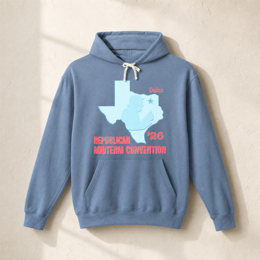 Texas Trump Baby-Blue/Red Hoodie — Front, Blue Jean | Dallas Republican Convention