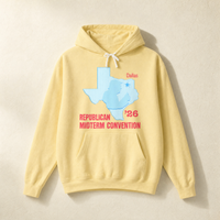 Texas Trump Baby-Blue/Red Hoodie — Front, Butter | Dallas Republican Convention