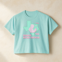 Texas Trump Green/Pink Boxy Tee — Front, Chalky Mint | Dallas Republican Convention