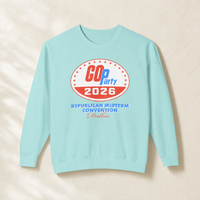 GO-Party! 2026 Crewneck — Front, Chalky Mint | Dallas Republican Convention