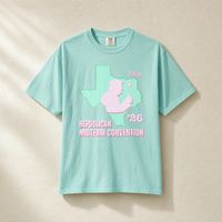 Texas Trump Green/Pink 2-Sided Tee — Front, Chalky Mint | Dallas Republican Convention