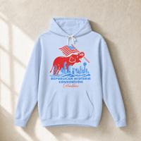 Dallas Elephant Skyline Hoodie — Front, Hydrangea | Dallas Republican Convention