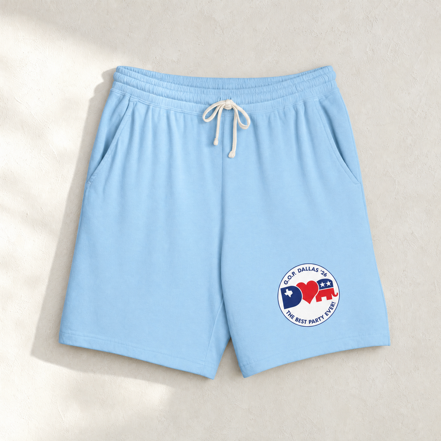 Dallas ♥ GOP Lounge Shorts — Front, Hydrangea | Dallas Republican Convention