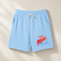 Elephant Flag Skyline Lounge Shorts — Front, Hydrangea | Dallas Republican Convention