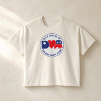 Dallas ♥ GOP Boxy Tee — Front, Ivory | Dallas Republican Convention
