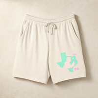 Texas Trump Green/Orange/Pink Lounge Shorts — Front, Ivory | Dallas Republican Convention