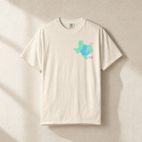 Texas Trump Green/Blue/Pink 2-Sided Tee — Front, Ivory | Dallas Republican Convention