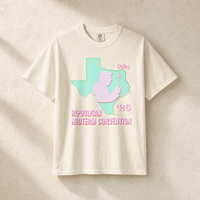 Texas Trump Green/Pink 2-Sided Tee — Front, Ivory | Dallas Republican Convention