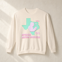 Texas Trump Green/Pink Crewneck — Front, Ivory | Dallas Republican Convention
