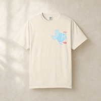 Texas Trump Baby-Blue/Red 2-Sided Tee — Front, Ivory | Dallas Republican Convention