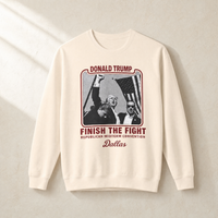 Trump Finish the Fight Crewneck — Front, Ivory | Dallas Republican Convention
