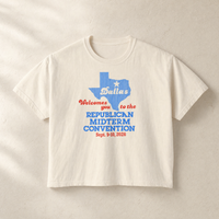 Dallas Welcomes You '26 Boxy Tee — Front, Ivory | Dallas Republican Convention