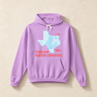 Texas Trump Baby-Blue/Red Hoodie — Front, Neon Violet | Dallas Republican Convention