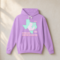 Texas Trump Green/Pink Hoodie — Front, Neon Violet | Dallas Republican Convention