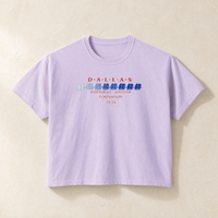 Dallas Blue Elephant Boxy Tee — Front, Orchid | Dallas Republican Convention