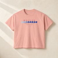 Dallas Blue Elephant Boxy Tee — Front, Peachy | Dallas Republican Convention