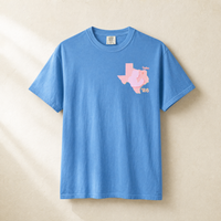 Texas Trump Sunburst 2-Sided Tee — Front, Royal Caribe | Dallas Republican Convention