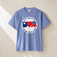 Dallas ♥ GOP Tee — Front, Washed Denim | Dallas Republican Convention