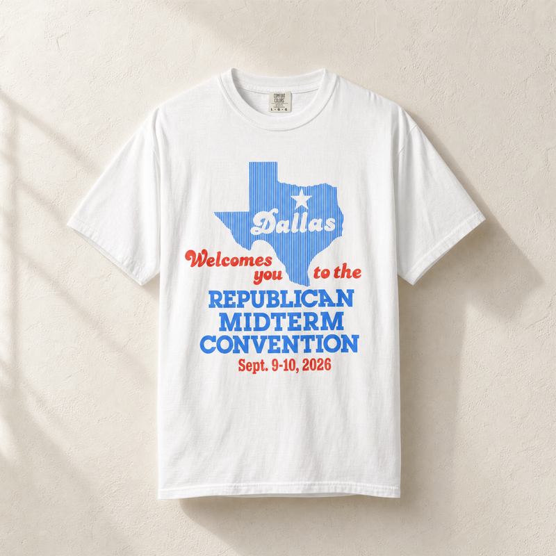 Dallas Welcomes You '26 Tee — Front, White | Dallas Republican Convention