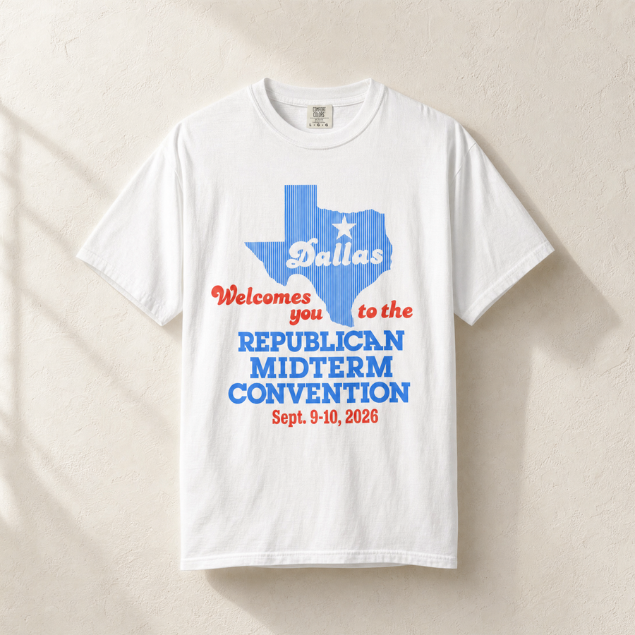 Dallas Welcomes You '26 Tee — Front, White | Dallas Republican Convention
