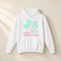 Texas Trump Green/Pink Hoodie — Front, White | Dallas Republican Convention