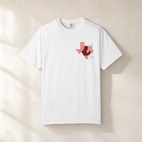 Texas Trump Red/Baby-Blue 2-Sided Tee — Front, White | Dallas Republican Convention