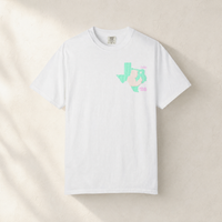 Texas Trump Green/Orange/Pink 2-Sided Tee — Front, White | Dallas Republican Convention