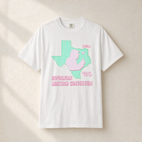 Texas Trump Green/Pink 2-Sided Tee — Front, White | Dallas Republican Convention