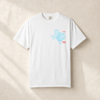 Texas Trump Baby-Blue/Red 2-Sided Tee — Front, White | Dallas Republican Convention