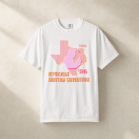 Texas Trump Sunburst Tee — Front, White | Dallas Republican Convention