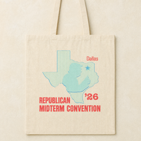 Texas Trump Baby-Blue/Red Tote Bag — Front | Dallas Republican Convention