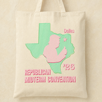 Texas Trump Green/Pink Tote Bag — Front | Dallas Republican Convention