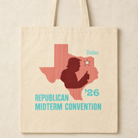 Texas Trump Red/Baby-Blue Tote Bag — Front | Dallas Republican Convention