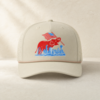 Dallas Elephant Skyline Rope Hat — Front, Oat Milk/ Elmwood White | Dallas Republican Convention