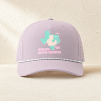Texas Trump Green/Orange/Pink Rope Hat — Front, Lilac/ White Grey | Dallas Republican Convention