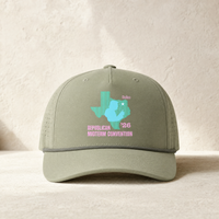 Texas Trump Green/Blue/Pink Rope Hat — Front, Light Olive/ Olive | Dallas Republican Convention