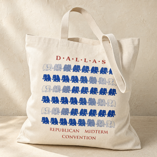 Dallas Blue Elephant Tote Bag — Filled | Dallas Republican Convention