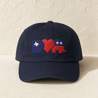 Dallas ♥ GOP Embroidered Dad Cap — Front, Navy | Dallas Republican Convention