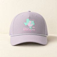 Texas Trump Green/Pink Rope Hat — Front, Lilac/ White Grey | Dallas Republican Convention