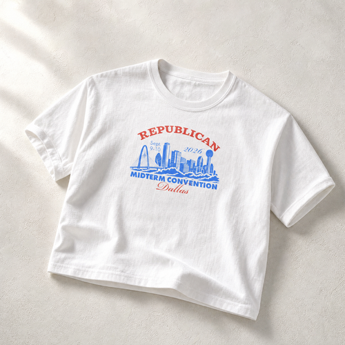 Dallas Skyline Boxy Tee — Context, White | Dallas Republican Convention