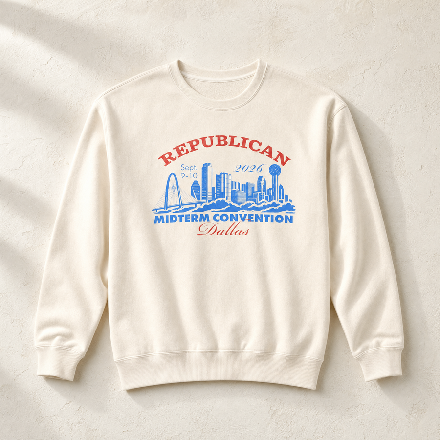 Dallas Skyline Crewneck — Front, Ivory | Dallas Republican Convention