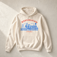 Dallas Skyline Hoodie — Front, Ivory | Dallas Republican Convention
