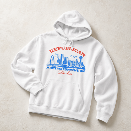 Dallas Skyline Hoodie — Context, White | Dallas Republican Convention