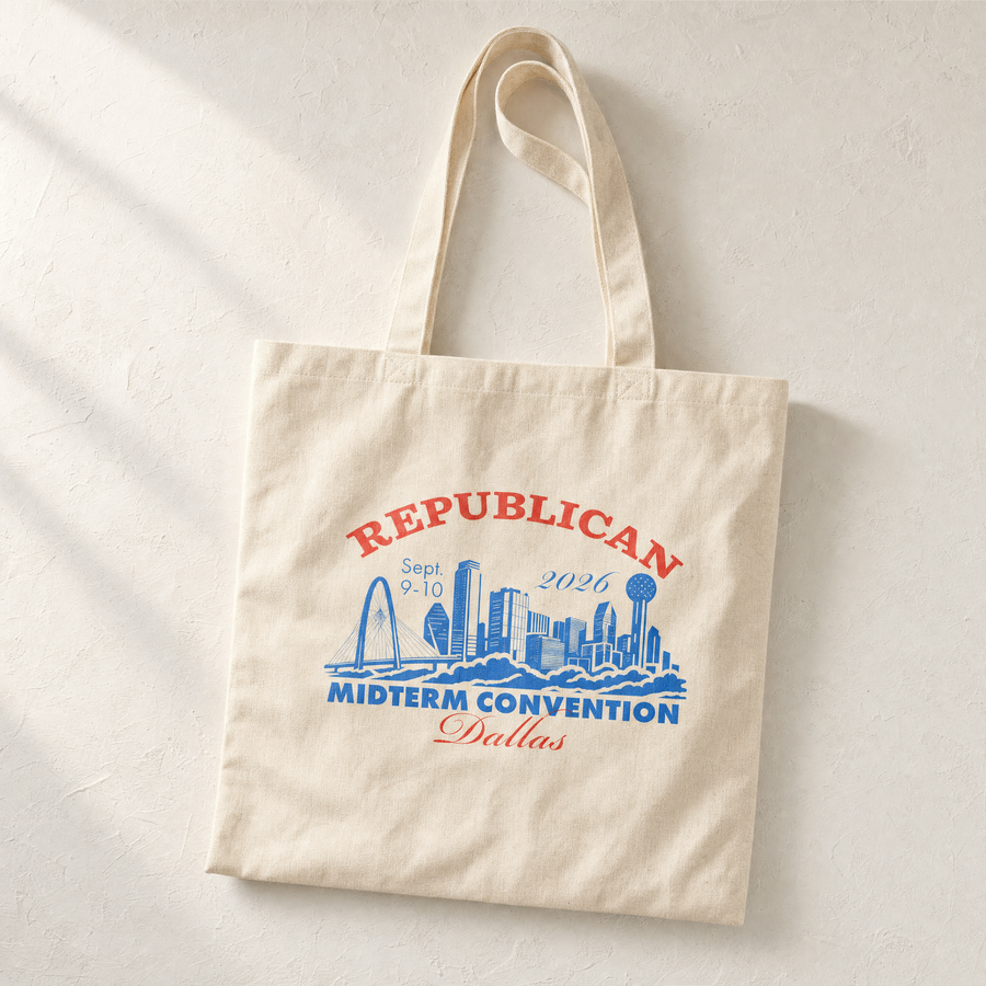Dallas Skyline Tote Bag — Front, Natural | Dallas Republican Convention