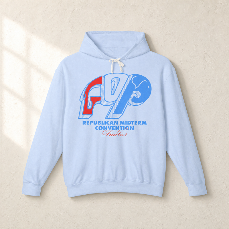 Vintage GOP Hoodie — Front, Hydrangea | Dallas Republican Convention