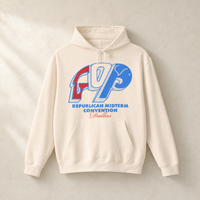 Vintage GOP Hoodie — Front, Ivory | Dallas Republican Convention