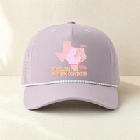 Texas Trump Sunburst Rope Hat — Front, Lilac/ White Grey | Dallas Republican Convention