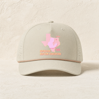 Texas Trump Sunburst Rope Hat — Front, Oat Milk/ Elmwood White | Dallas Republican Convention