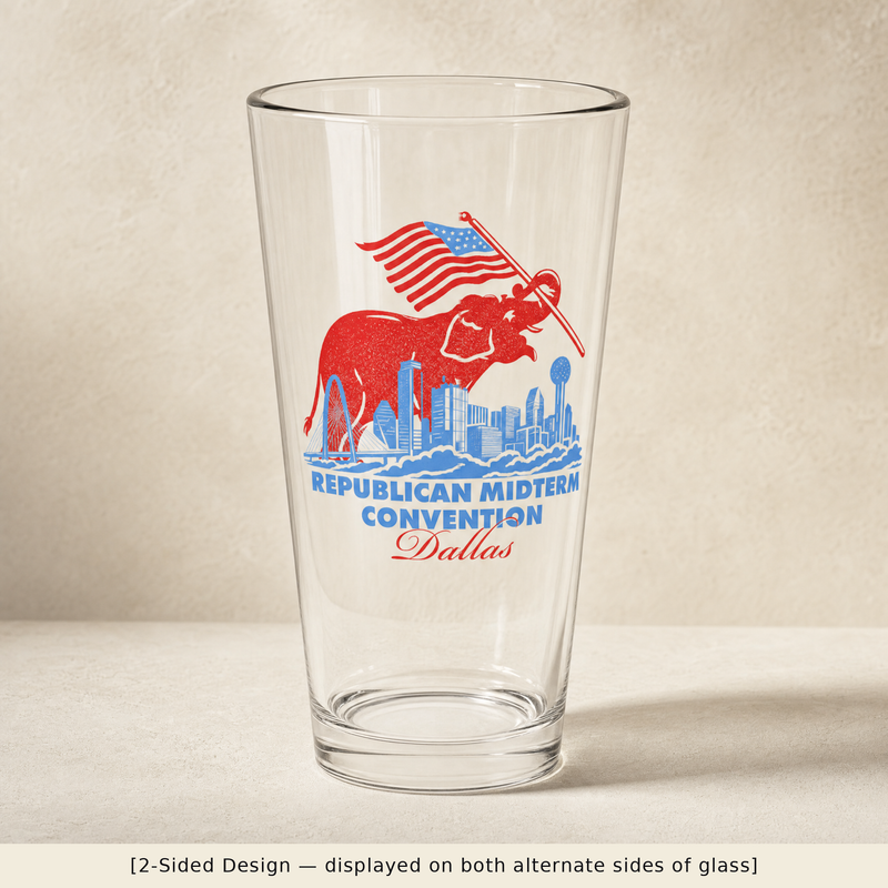 Dallas Elephant Skyline Pint Glass Set