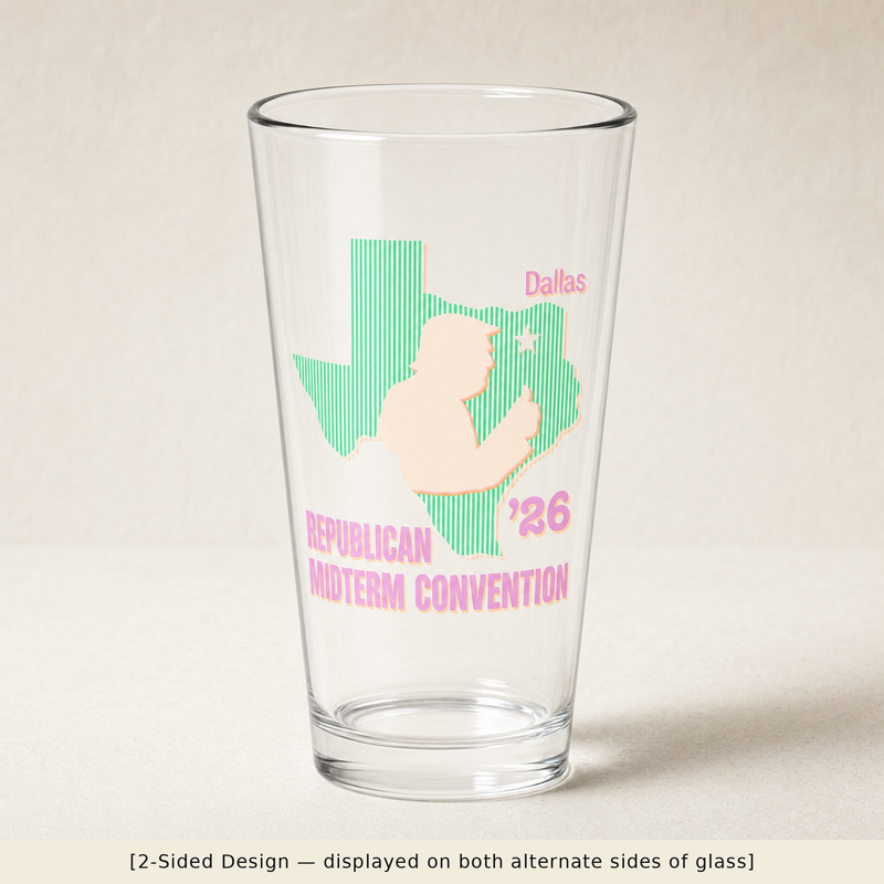 Texas Trump Green/Orange/Pink Pint Glass Set
